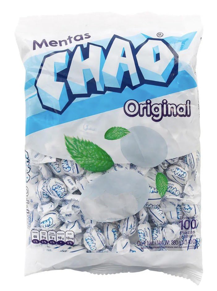 CHAO Caramelo Masticable Mint Chewy Candy Pack of 100 Candies